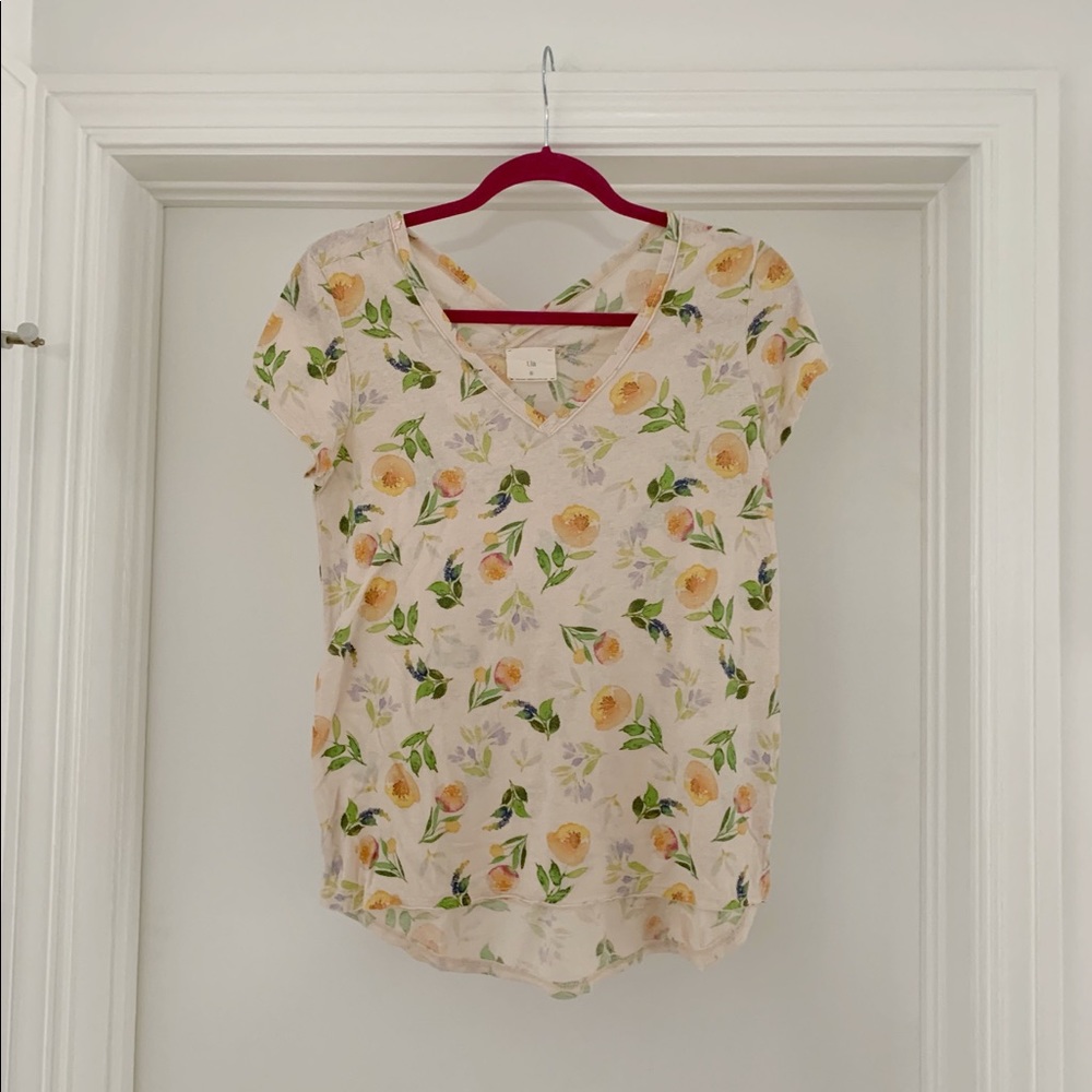 Anthropologie Floral Tee